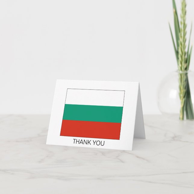 Patriotische Bulgarische Flagge Dankeskarte (Vorderseite)