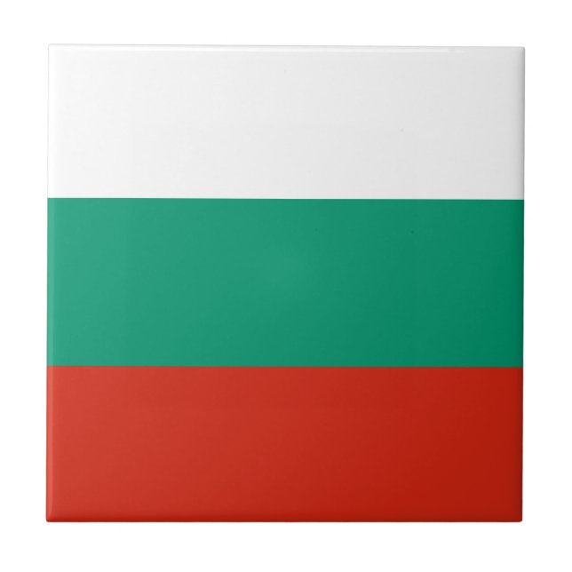 Patriotische Bulgarische Flagge Fliese (Vorderseite)