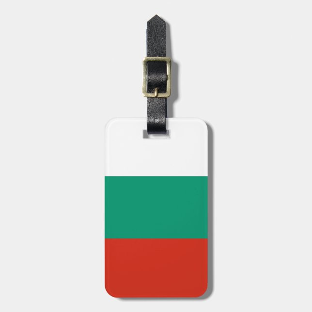 Patriotische Bulgarische Flagge Gepäckmarke Gepäckanhänger (Vorderseite vertikal)