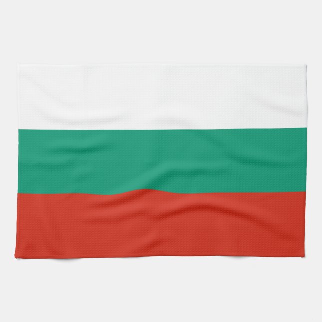 Patriotische Bulgarische Flagge Küchentuch (Horizontal)