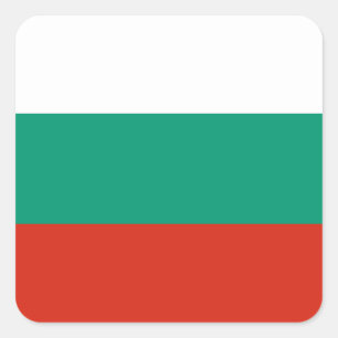 Patriotische Bulgarische Flagge Quadratischer Aufkleber