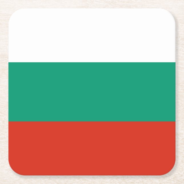 Patriotische Bulgarische Flagge Rechteckiger Pappuntersetzer (Vorderseite)