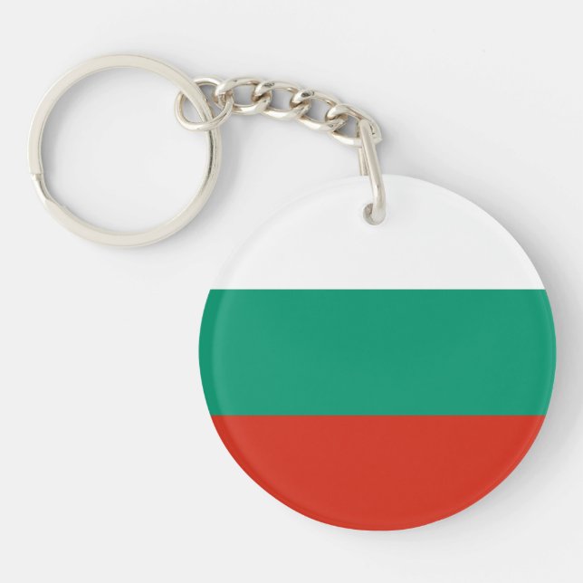 Patriotische Bulgarische Flagge Schlüsselanhänger (Vorderseite)