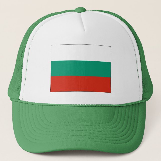 Patriotische Bulgarische Flagge Truckerkappe (Vorderseite)