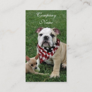 patriotische Bulldogge Visitenkarte