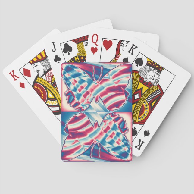 Patriotische Butterfly-Spielkarten Spielkarten (Rückseite)