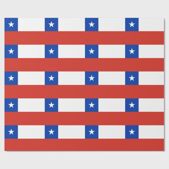 Patriotische Chile-Flagge Chiles Geschenkpapier (Flach)