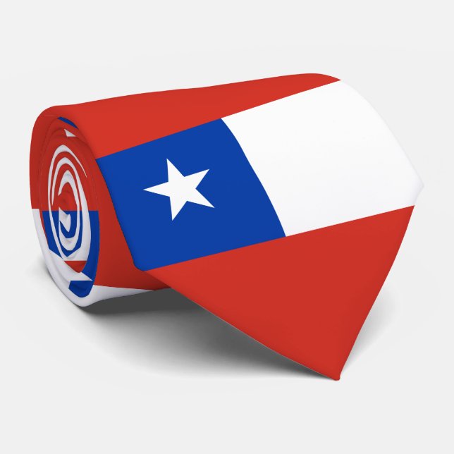 Patriotische Chile-Flagge Chiles Krawatte (Gerollt)
