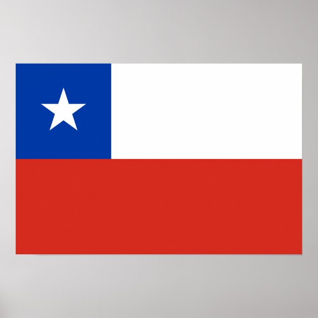 Patriotische Chile-Flagge Chiles Poster (Vorne)