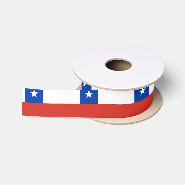 Patriotische Chile-Flagge Chiles Satinband (Spule)
