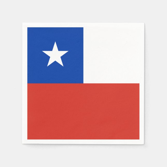 Patriotische Chile-Flagge Chiles Serviette (Vorderseite)