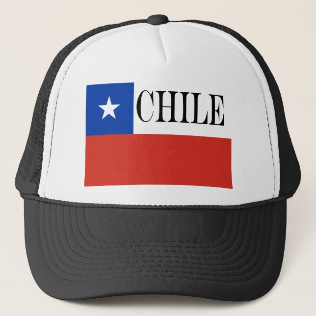 Patriotische Chile-Flagge Chiles Truckerkappe (Vorderseite)