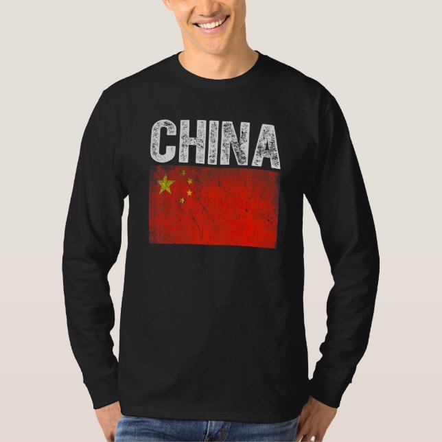 Patriotische China Flag Männer Frauen Kinder T-Shirt (Vorderseite)