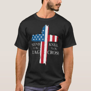 Patriotische Christliche Amerikaner stehen für Fla T-Shirt