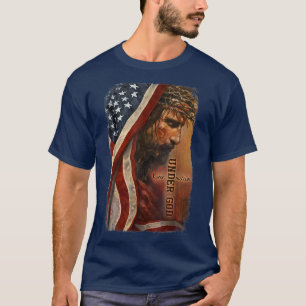 Patriotische Christliche amerikanische Flagge eine T-Shirt