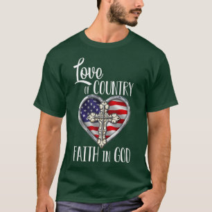 Patriotische Christliche Liebe des Landes Der Glau T-Shirt