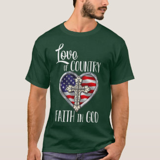 Patriotische Christliche Liebe des Landes Der Glau T-Shirt