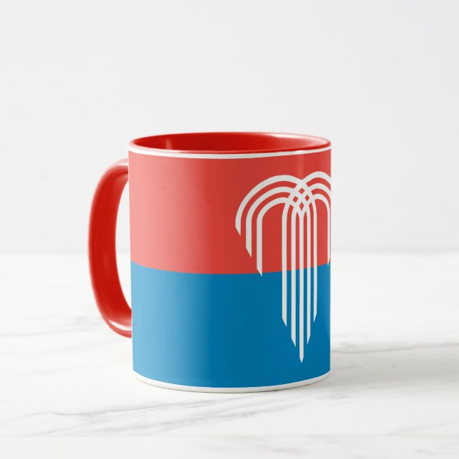 Patriotische Combo-Tasse unter der Flagge von Kans Tasse (Vorderseite Links)