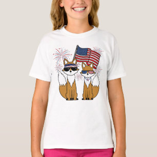 Patriotische Coole Füchse T-Shirt