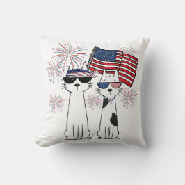 Patriotische Coole Katzen Kissen