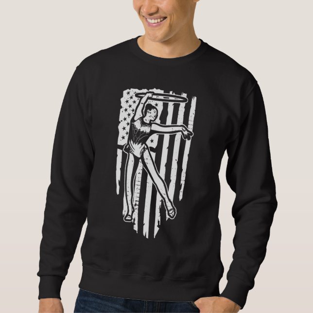 Patriotische Coole Vintage Gymnastik Gymnast Sweatshirt (Vorderseite)