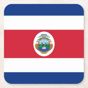 Patriotische costa-ricanische Flagge Rechteckiger Pappuntersetzer