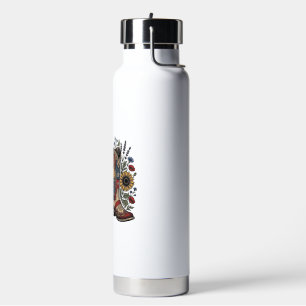 Patriotische Cowboy-Stiefel Sonnenblume Florales H Trinkflasche