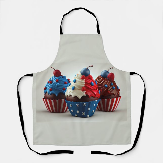 Patriotische Cupcakes Schürze (Vorderseite)