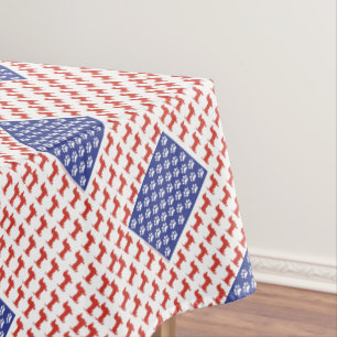 Patriotische Dackel Tischdecke