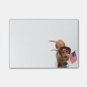 Patriotische Dackelpost-itanmerkungen Post-it Klebezettel