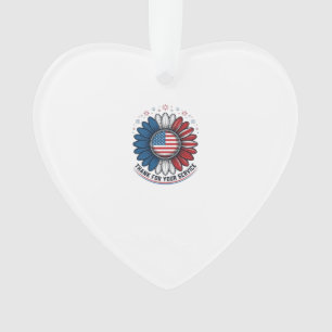 Patriotische Daisy Dank Für Ihren Dienst Shirt Des Ornament