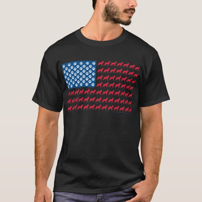 Patriotische Deutsche Hirten T-Shirt (Vorderseite)