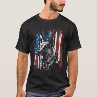 Patriotische Deutsche Schäferhirte Amerikanische F T-Shirt