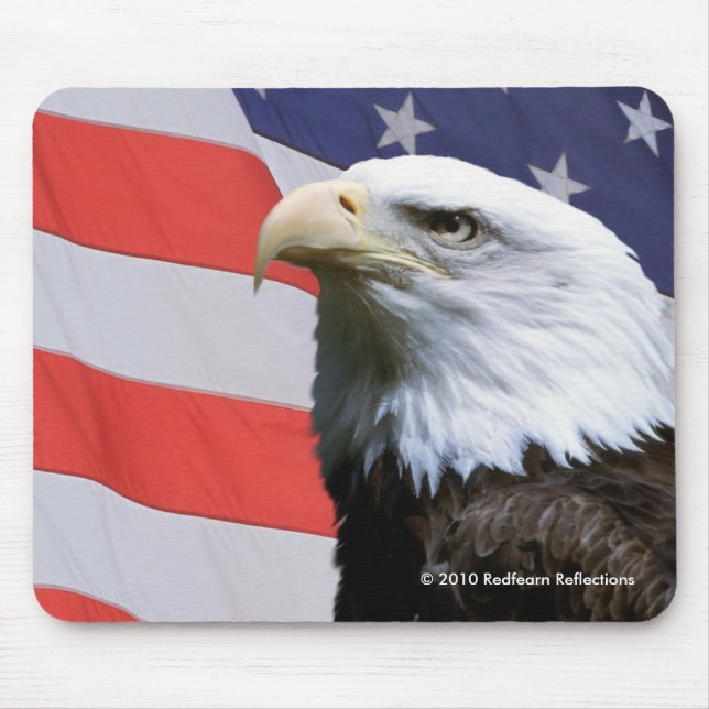 Patriotische Eagle-Amerikanische Mousepad (Vorne)