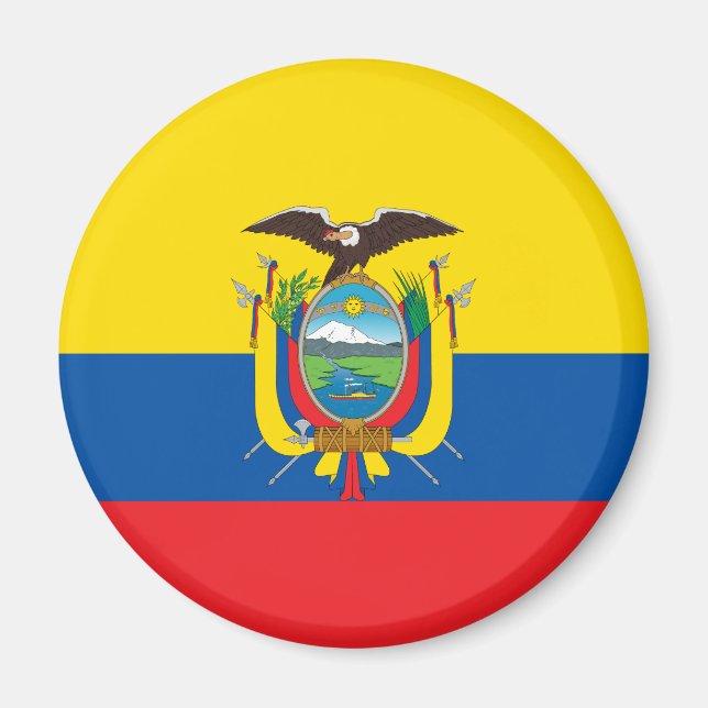 Patriotische Ecuador-Flagge Magnet (Vorne)