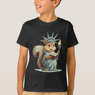 Patriotische Eichhörnchenkostüme für Symbolische L T-Shirt