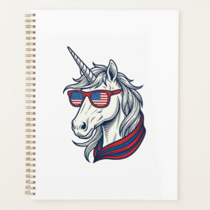 Patriotische Einhorn-Flagge-Sonnenbrille Vintage V Planer