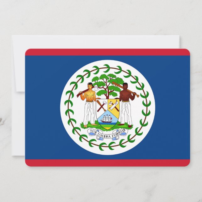 Patriotische Einladungen mit Belize-Flagge (Vorderseite)