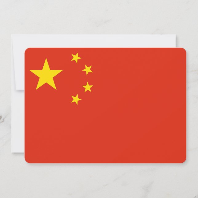 Patriotische Einladungen mit China Flag (Vorderseite)