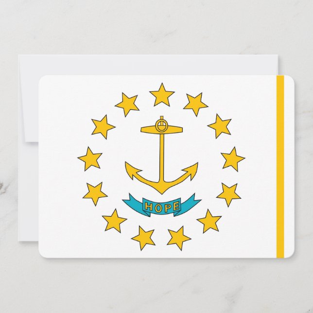 Patriotische Einladungen mit der Flagge der Insel  (Vorderseite)