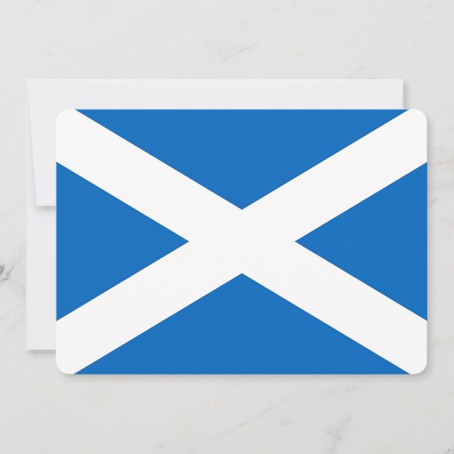 Patriotische Einladungen mit der Flagge Schottland (Vorderseite)