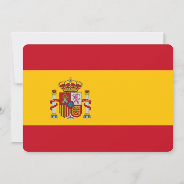 Patriotische Einladungen mit der spanischen Flagge (Vorderseite)