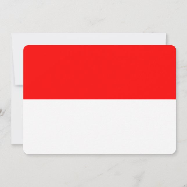 Patriotische Einladungen mit indonesischer Flagge (Vorderseite)