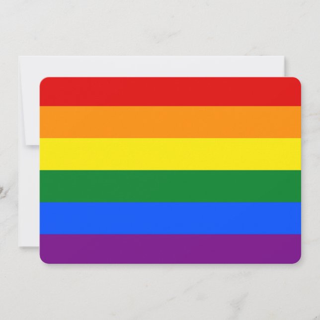 Patriotische Einladungen mit LGBT-Flagge (Vorderseite)