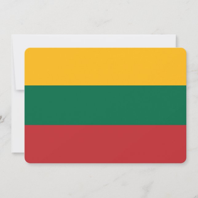 Patriotische Einladungen mit litauischer Flagge (Vorderseite)