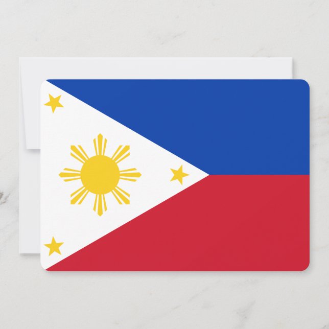 Patriotische Einladungen mit philippinischer Flagg (Vorderseite)