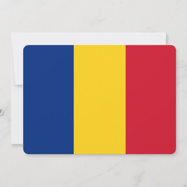 Patriotische Einladungen mit rumänischer Flagge (Vorderseite)