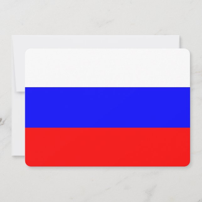 Patriotische Einladungen mit Russland-Flagge (Vorderseite)