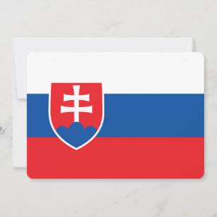 Patriotische Einladungen mit slowakischer Flagge