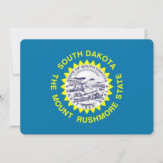 Patriotische Einladungen mit South Dakota Flag (Vorderseite)